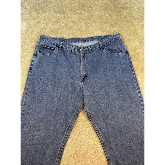 Wrangler Mens Jeans 44X32 Blue Straight Leg Regular Fit B437 - Picture 2 of 12